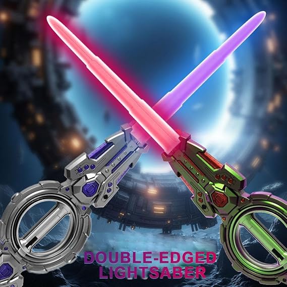Double-headed Sword telescopic double-edged cool lightsaber